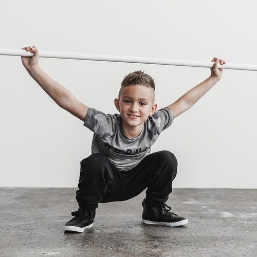 NWT NOBULL Unisex Kids Tee - Medium - Charcoal Gray Camo - Picture 2 of 4