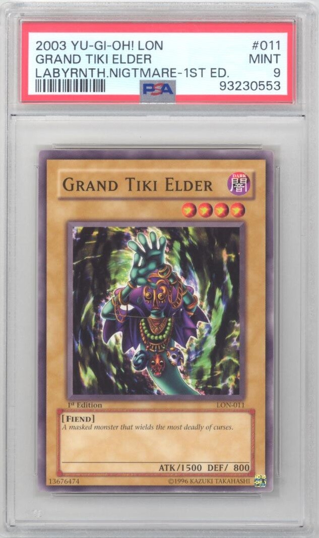 [中古] Yu-Gi-Oh! card - GRAND TIKI ELDER PSA 9 - Yu-Gi-Oh Card - LON-011 - GRAND TIKI ELDER (common) *1st