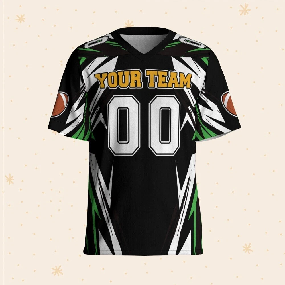 Personalize Mickey Football Jersey Greend Yellow