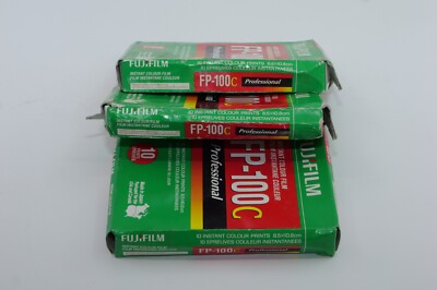 Fujifilm FP-100c Sealed Instant Color Film Packs. 3 Boxes. Exp
