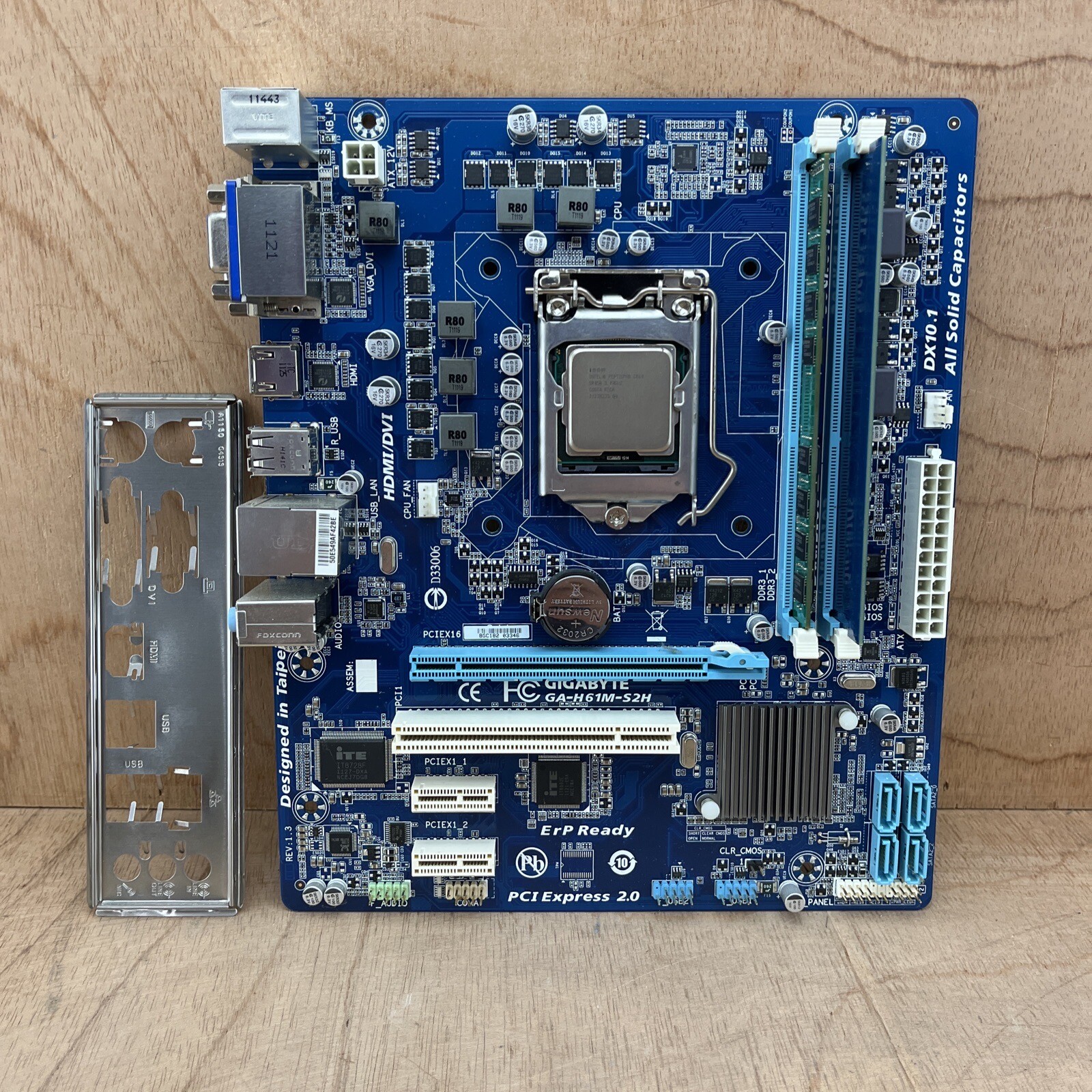 Gigabyte GAH61MS2H LGA1155 Motherboard Intel H61 DDR3 MicroATX I/O