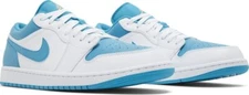 NIKE AIR JORDAN 1 Low Mens US 15M White Aquatone Casual Shoes Sneakers NEW ☑️