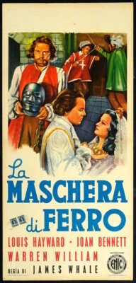LA MASCHERA DI FERRO The Man in the Iron Mask JOAN BENNETT LOCANDINA POSTER '53