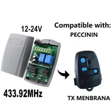 Peccinin remote 3 Buttons Garage Door opener 433.92Mhz Rolling Code receiver