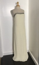 NEW Anthropologie BHLDN Intropia Marfil Ivory Embellish Gown Maxi Dress Size 38