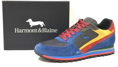 Scarpa Harmont \u0026 Blaine Pelle Tessuto Logo Ricamo Uomo - sportivogiarre.com