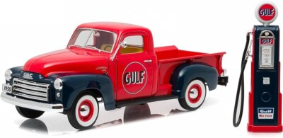 1950 GMC 150 PICKUP GULF OIL WITH GAS PUMP 1:18 by GREENLIGHT