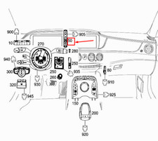 MERCEDES-BENZ S W222 Kombiinstrument Schalterblock A2229053905 NEU ORIGINAL