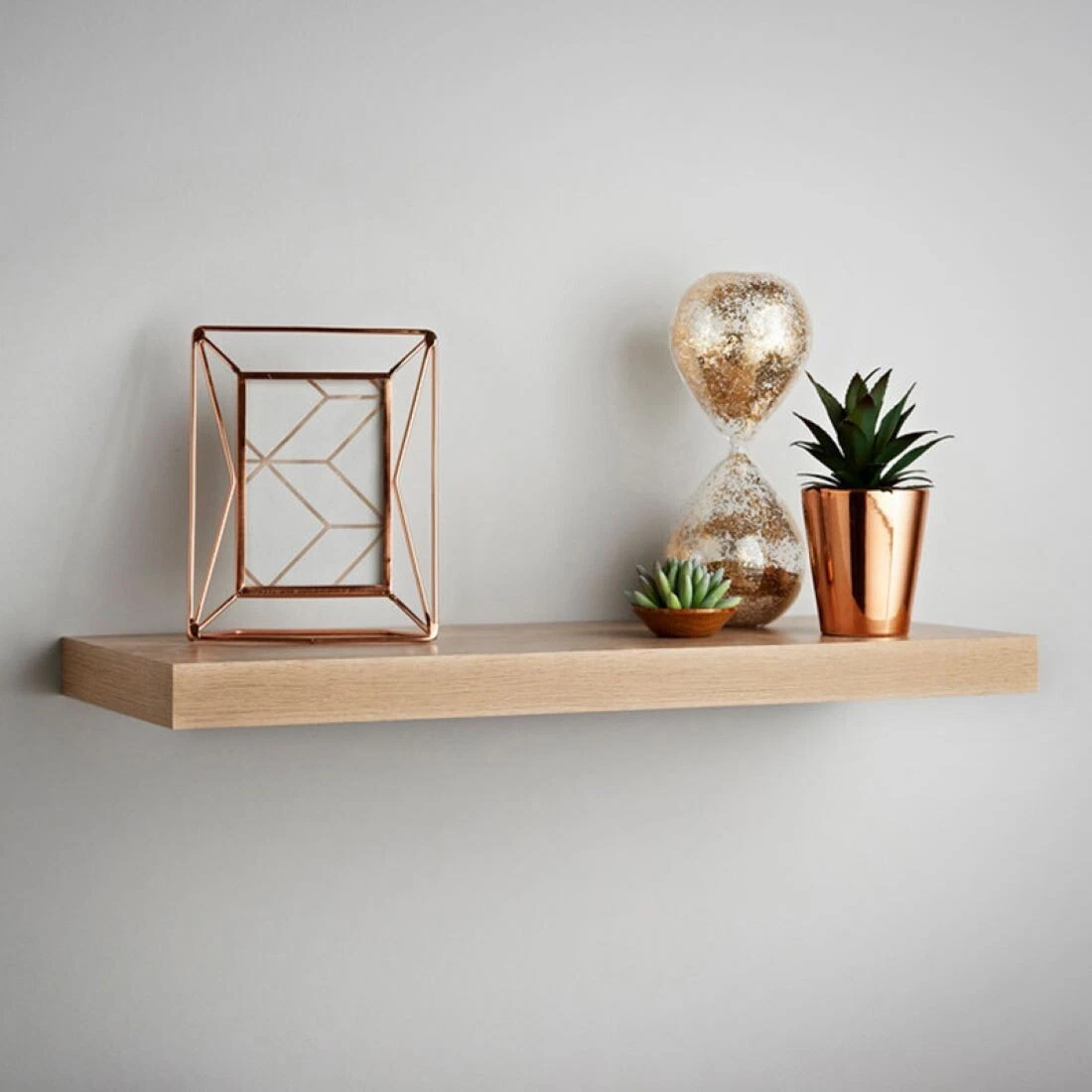 Floating Wall Shelf 60/100cm Wooden Oak Finish Display Shelves Wall Mounted
Opens in a new window or