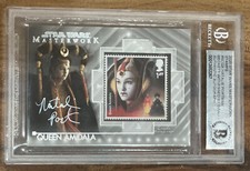 Topps Star Wars Masterwork Auto Full Signature Natalie Portman BAS Beckett Slab