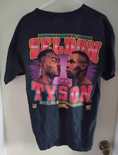 Vintage Seldon vs Tyson Championship Fight 96 MGM Grand Exclusive Black T-Shirt