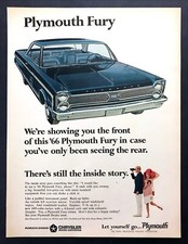 1966 Plymouth Fury 2-door Sedan photo "Leads to a Happy Ending" vintage print ad