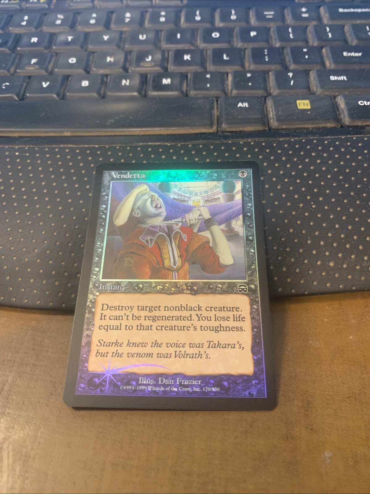 Vendetta Mercadian Masques FOIL Black Common Instant MTG NM