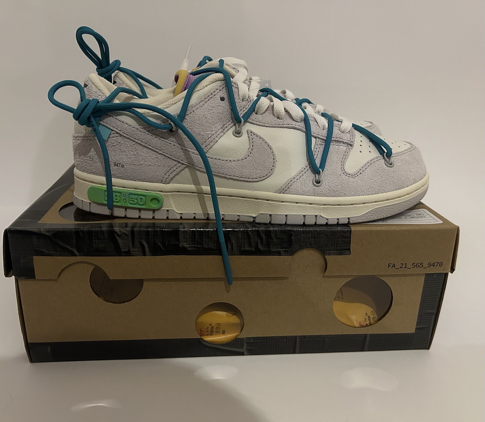 OFF WHITE X NIKE Taglia 10 Nike Off White x Dunk Low lotto 36 di 50
