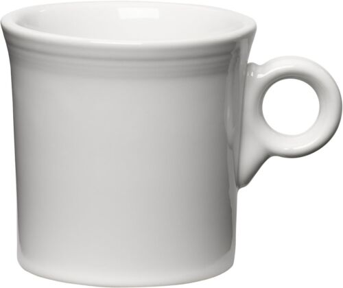 Fiesta Ring Mug White Homer Laughlin USA Fiestaware Tom Jerry Coffee Tea - Afbeelding 1 van 4
