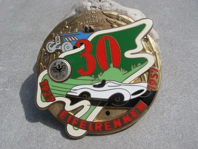 vintage german ADAC NÜRBURGRING EIFELRENNEN 1957 Badge 30 YEARS Jubilee Edition