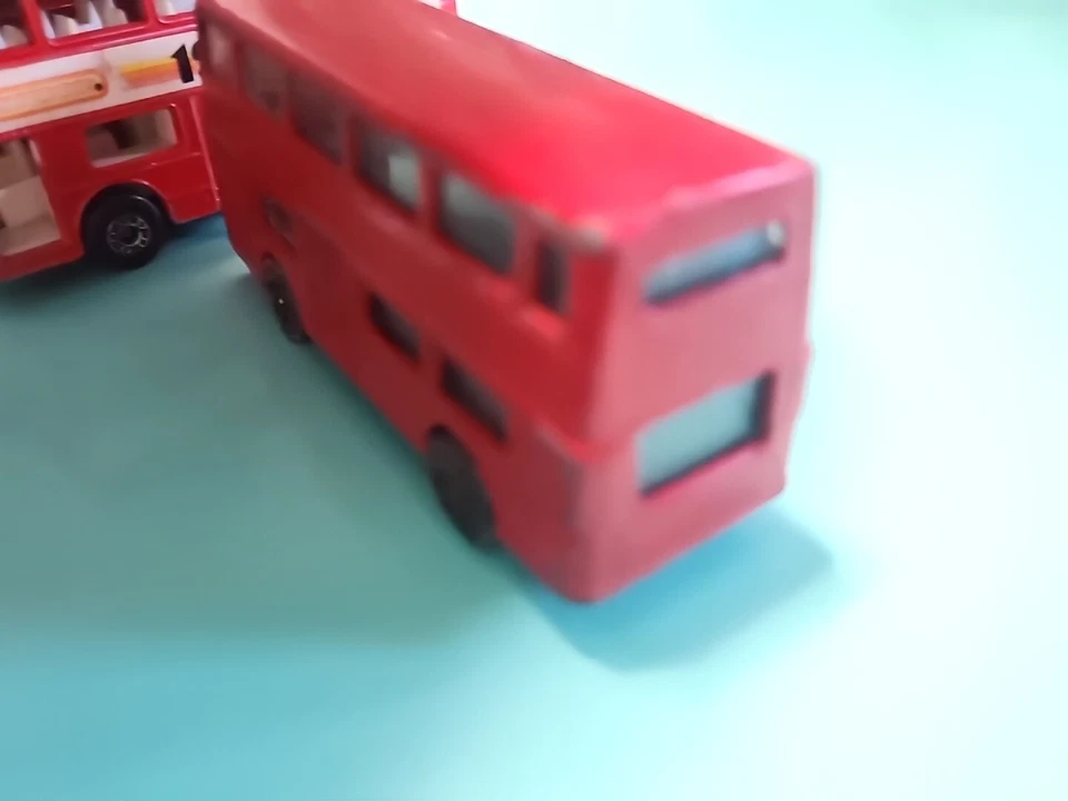 3" Lot 5 Bus 1/64 Matchbox Double Decker Corgi Juniors Daimler Fleetline Loose - Image 2 of 4