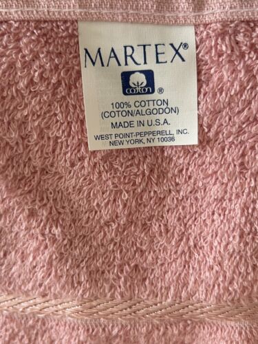 3 New Old Stock Vtg MARTEX Marquis Bath Towel USA English Rose Pink 100% Cotton - Picture 4 of 5