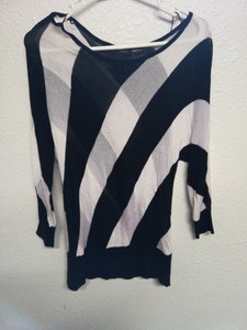white house black market striped tote bag