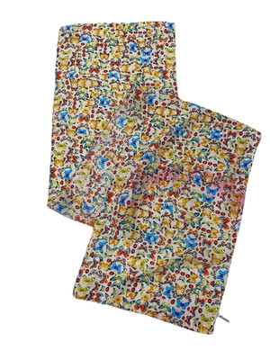 Codello All Multicolor Silk Art Pattern Rectangle Unisex Scarf 62/13 In PEC