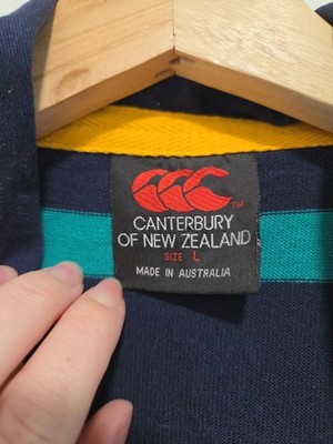 Vintage Canterbury Rugby Polo Shirt Mens Large New Zealand 80s 90s
