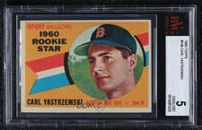 1960 Topps Sport Magazine 1960 Rookie Star Carl Yastrzemski #148 BVG 5 HOF 0q3