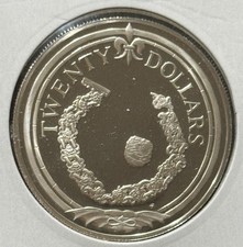 1985 British Virgin Islands $20 Silver Proof Coin .5677 oz Bracelet and Button