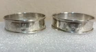 Sterling Silver Napkin Rings Pair Reed and Barton 1.75" Engraved OMB MCB