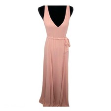 Show Me Your Mumu Jenn Maxi Dress V-Neck Pink Gown Wedding Bridal Women Medium
