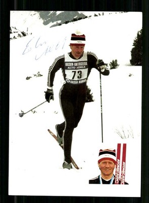 Alfred Eder Autogrammkarte Original Signiert Skilanglauf + A 256362