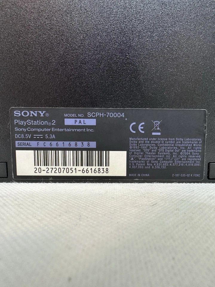 Sony Playstation 2 Konsole mit Kabel - Bild 3 von 4