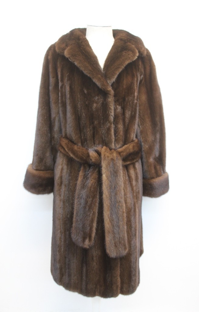 REFURBISHED NEW CANADIAN DARK DEMI BUFF MINK FUR COAT JACKET WOMEN WOMAN SZ ALL image 2