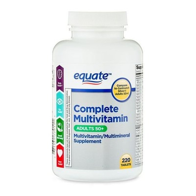 EQUATE WMT648397 Men 50 Complete Multivitamin Centrum Silver 200 Tablets