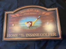 Duffers Do Drop Inn Home Fore The Insane Golfer Sign 