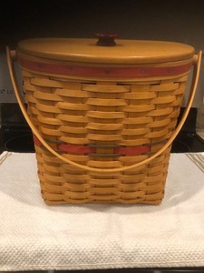 Longaberger 1998 Holiday Hostess Winter Wishes Basket Combo w/Longaberger Lid