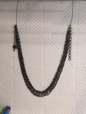Vtg Belly Dancer Boho Belt Jingle 33"-40" Silver Tone