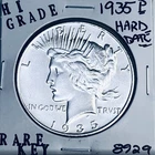 1935 P PEACE SILVER DOLLAR HI GRADE GENUINE U.S. MINT RARE KEY COIN 8929