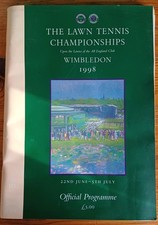 1998 Wimbledon Lawn Tennis Championships Official Programme 122 pages 12x9in