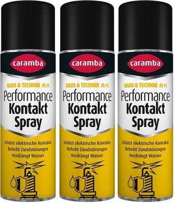 Caramba Performance Kontakt Spray 3x250 ml Kriechöl Ölspray Starthilfe