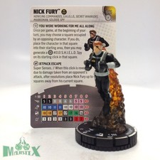 Heroclix Strange Tales set Nick Fury 044 Super Rare figure w/card 