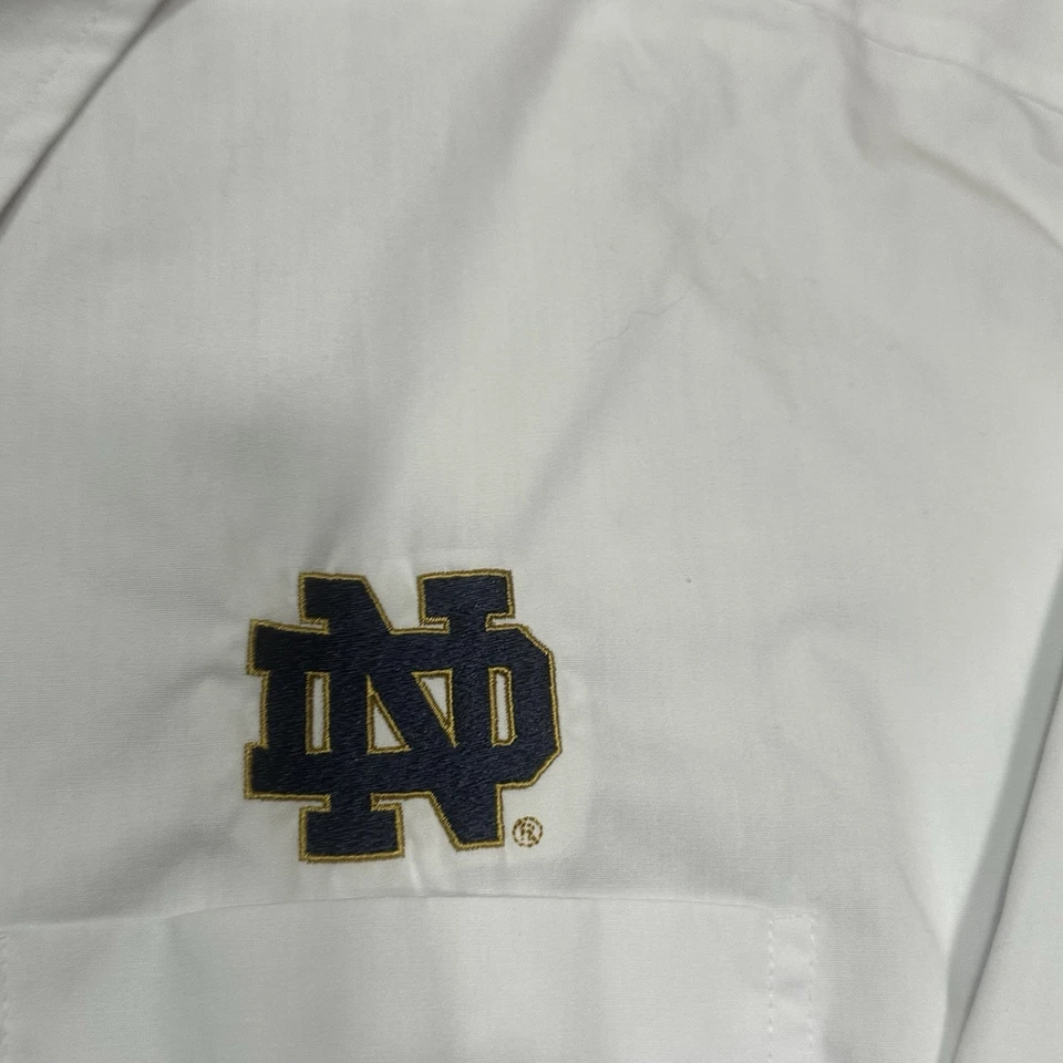 NUEVO SIN ETIQUETAS Camisa Notre Dame Lucha Irlandesa Abotonada Para Hombres 4XL Alta Blanca Antigua Foto 4 de 4
