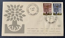 Ceilán Sri Lanka 1960 - FDC Primer Día Cubierta Año Mundial Refugiados
