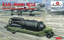 Amodel 72009 1/72 FAB9000 M54 bomba sovietica ad alto esplosivo con rimorchio