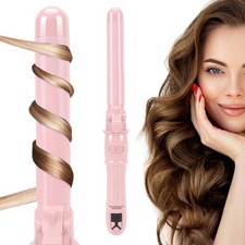 Automatic Rotating Curling Iron with LCD Temperature Display, US Plug