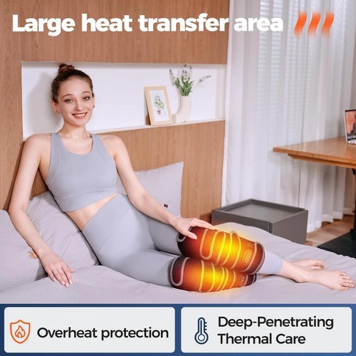Heat Knee Massager Extra-Large Knee Pad with Four Motor Vibration Massage, knee - Picture 4 of 6