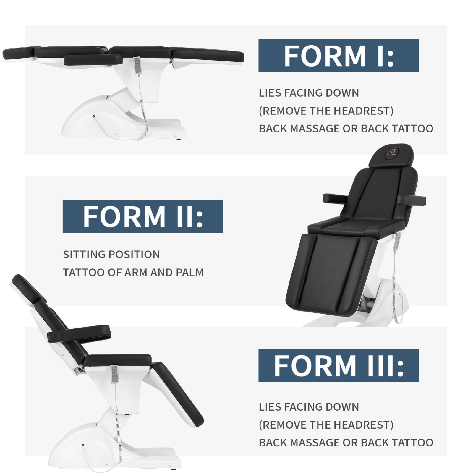 Electric Facial Bed Esthetician Chair Tattoo Chair Massage Table Beauty Spa Home