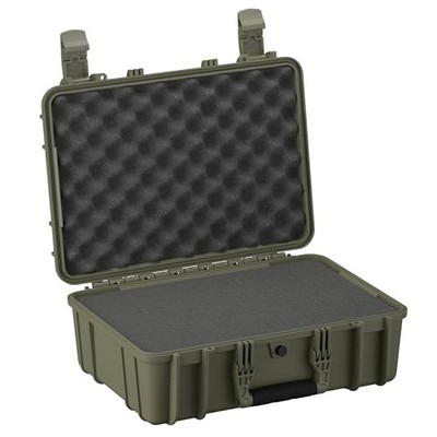  18'' Waterproof Hard Case with Foam, Model 801, Portable Medium Green