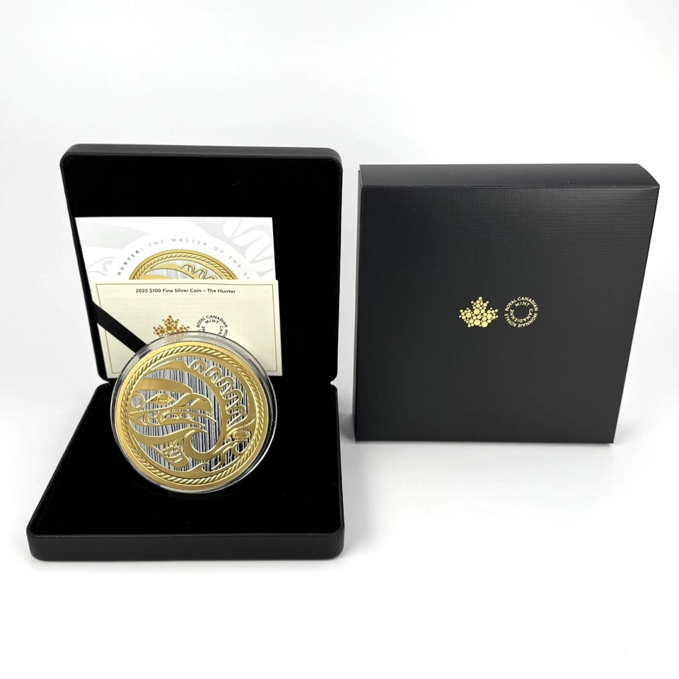 2025 Canada $100 Eagle and Orca – The Hunter 10 Ounce Fine Silver Coin - Image 2 of 4