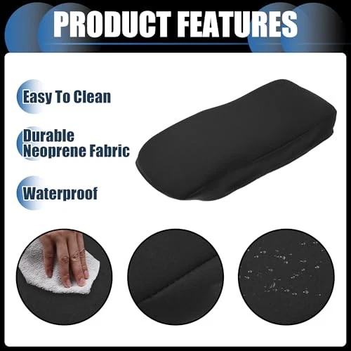 Center Console Armrest Cover for Lexus ES350 2008-2012 Neoprene Black Pad Foto 4 de 4