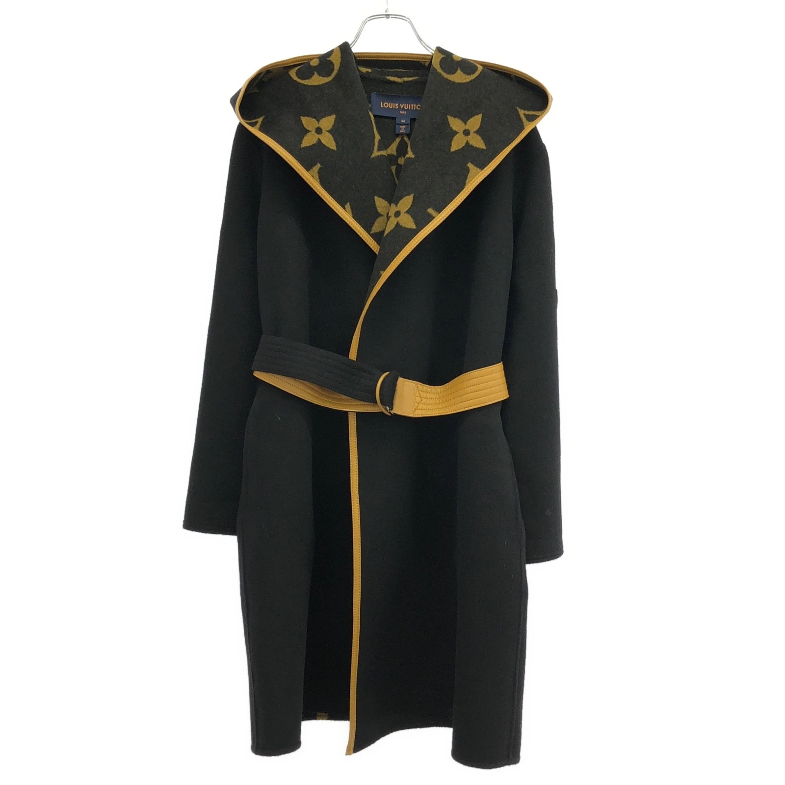 LOUIS VUITTON（LV） Cappotto LOUIS VUITTON FHC043NUV lana nero usato donnaram monogr ta 34